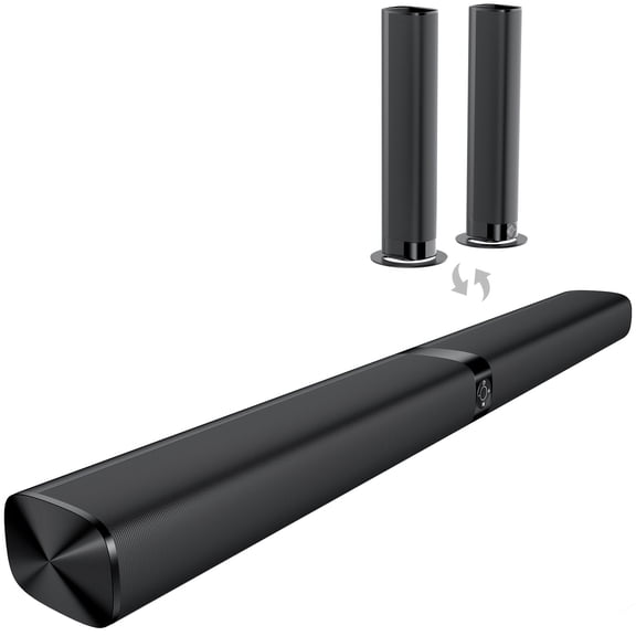 32 Inch Wireless Sound Bar for TV, Smart SoundBar with ARC/Optical/AUX, Surround Sound, Remote, Amplifier, 110V-130V Power Supply