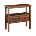 thumbnail image 1 of 32 Inches 2 Drawer Accent Table with Open Shelf Brown - Saltoro Sherpi, 1 of 5