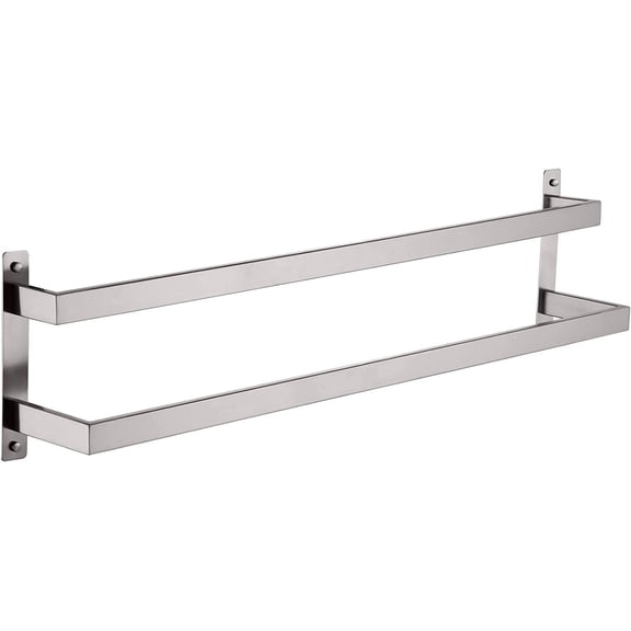 32 Inches Bathroom 2-Tiers Ladder Towel Rails Towel Holders Wall Mounted Towels Shelves Rack Brushed Stainless Steel, B5008BR-L32