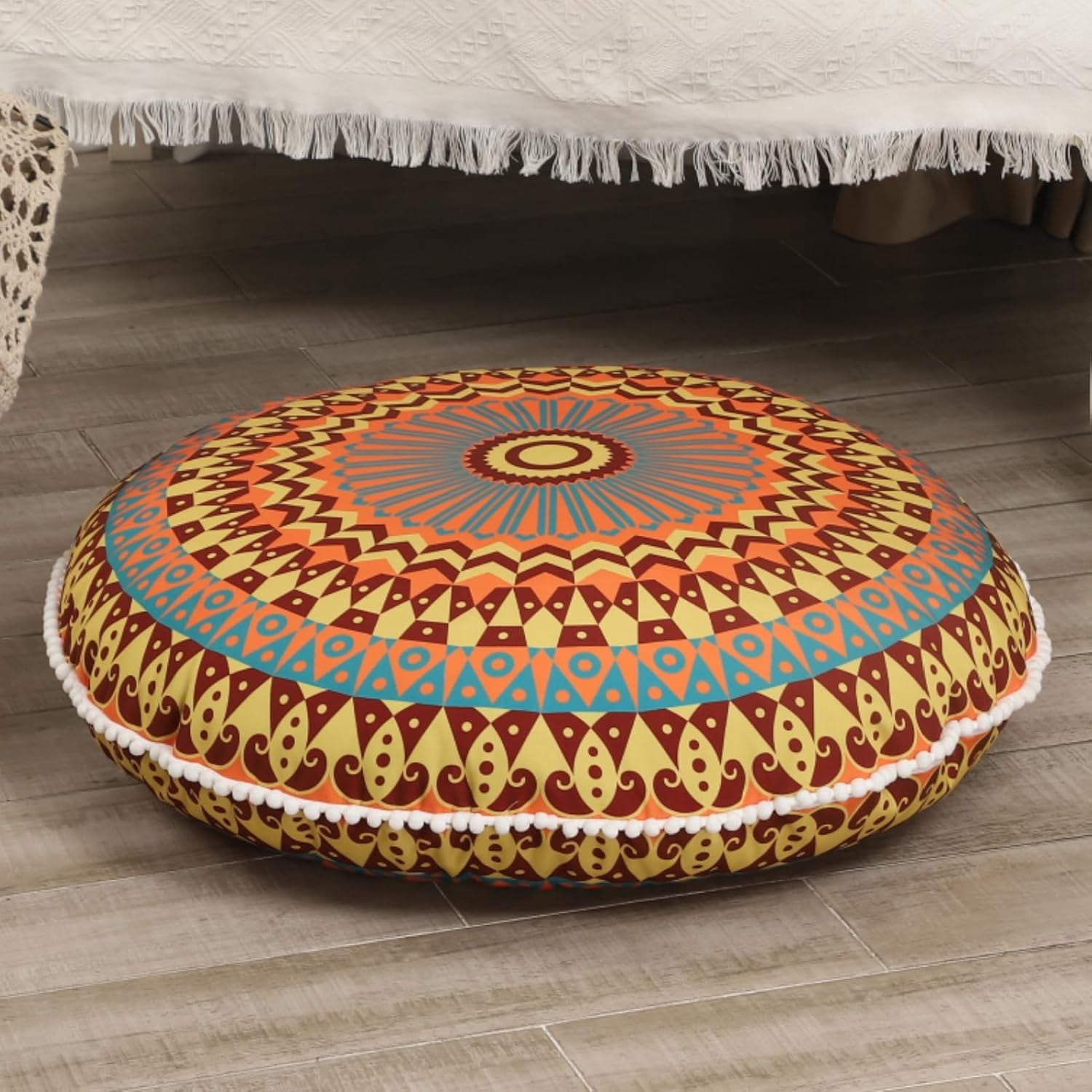 32 Inches Meditation Floor Cushion for Adults, Round Large Thick Floor ...