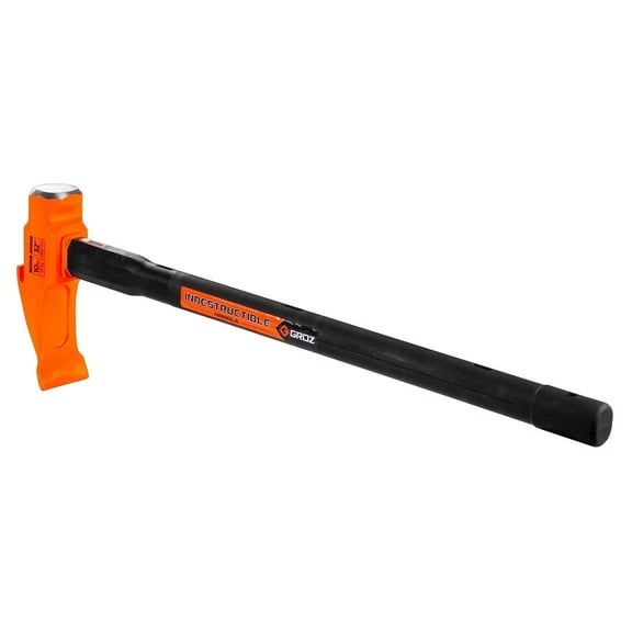 Groz 10 lb Steel Head, 32" Indestructible Rubber and Steel Handle Tire Bead Breaker Hammer