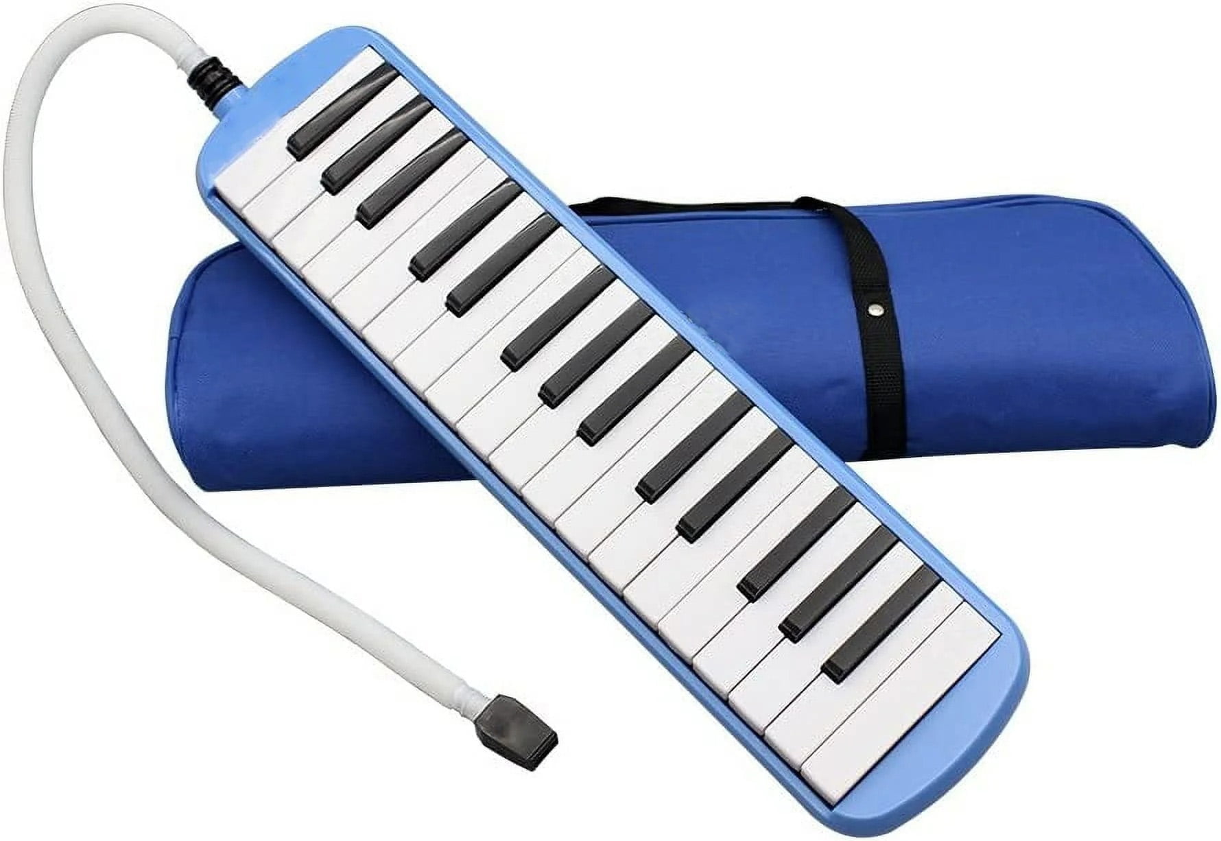 32 Keys Melodica Piano Musical Instrument for Beginner Gift with Carrying Bag (blue)