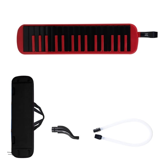32 Keys Melodica Winds Instrument with Long Tube & Carry Bag, Air Piano Keyboard for Music Classes Outdoor Performances