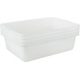 thumbnail image 1 of 32 L Plastic Large Commercial Bus Tubs, 4-Pack Utility Tote Bus Box, White, 1 of 7