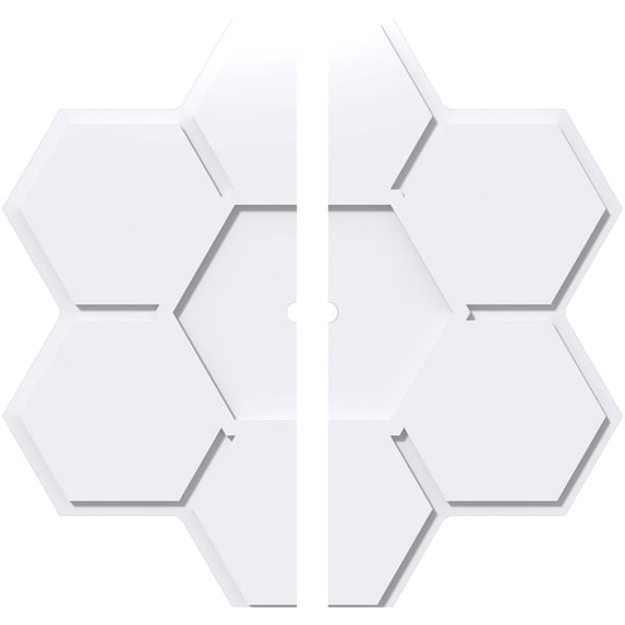 32"OD x 1"ID x 11"C x 1"P Daisy Architectural Grade PVC Contemporary Ceiling Medallion, Two Piece