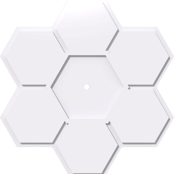 32"OD x 1"ID x 11"C x 1"P Daisy Architectural Grade PVC Contemporary Ceiling Medallion