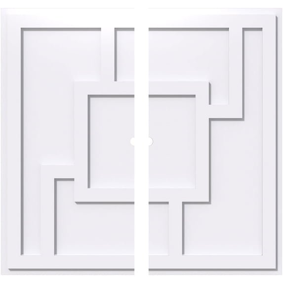 32"OD x 1"ID x 11"C x 1"P Knox Architectural Grade PVC Contemporary Ceiling Medallion, Two Piece