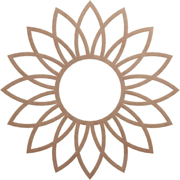 32"OD x 11 1/8"ID x 3/8"T Daisy Wood Fretwork Pierced Ceiling Medallion, Wood (Paint Grade)