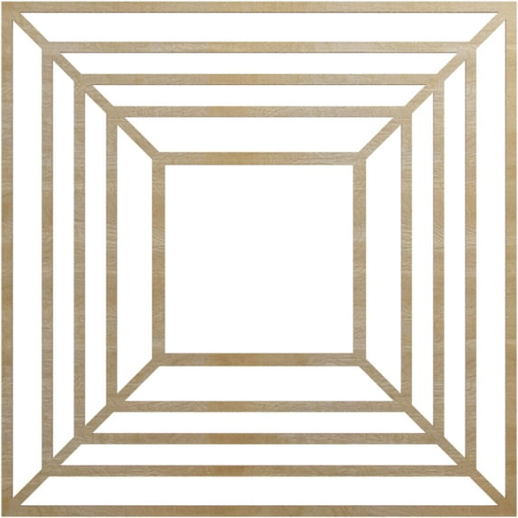 32"OD x 11 3/4"ID x 1/4"T Raven Wood Fretwork Pierced Ceiling Medallion, Hickory