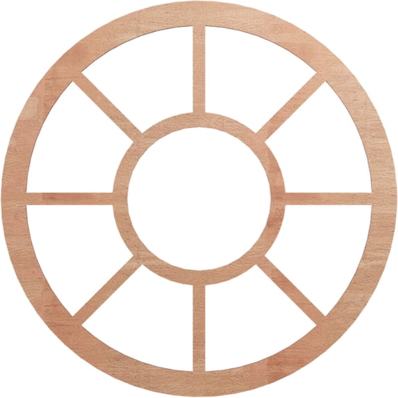 32"OD x 11 5/8"ID x 1/4"T Grace Wood Fretwork Pierced Ceiling Medallion, Cherry