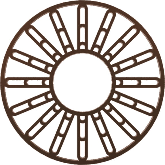 32"OD x 11 5/8"ID x 1"P Hale Architectural Grade PVC Pierced Ceiling Medallion, Copper