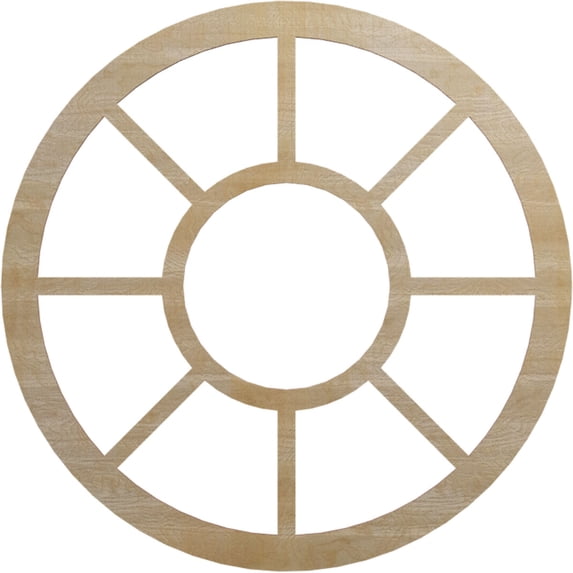 32"OD x 11 5/8"ID x 3/8"T Grace Wood Fretwork Pierced Ceiling Medallion, Hickory