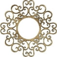 thumbnail image 1 of 32"OD x 12 1/4"ID x 1"P Reims Architectural Grade PVC Pierced Ceiling Medallion, Antiqued Brass, 1 of 10