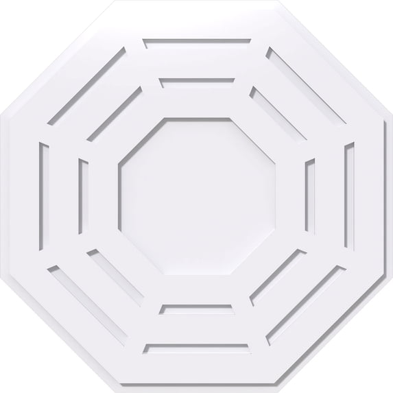 32"OD x 12 3/4"C x 1"P Westin Architectural Grade PVC Contemporary Ceiling Medallion