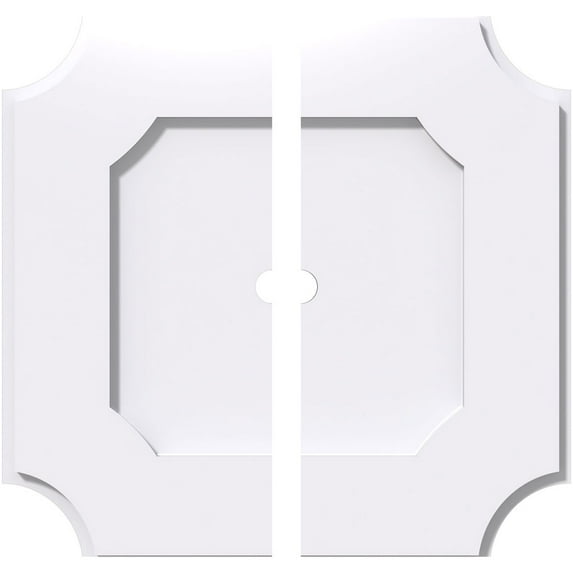 32"OD x 2"ID x 19"C x 1"P Locke Architectural Grade PVC Contemporary Ceiling Medallion, Two Piece
