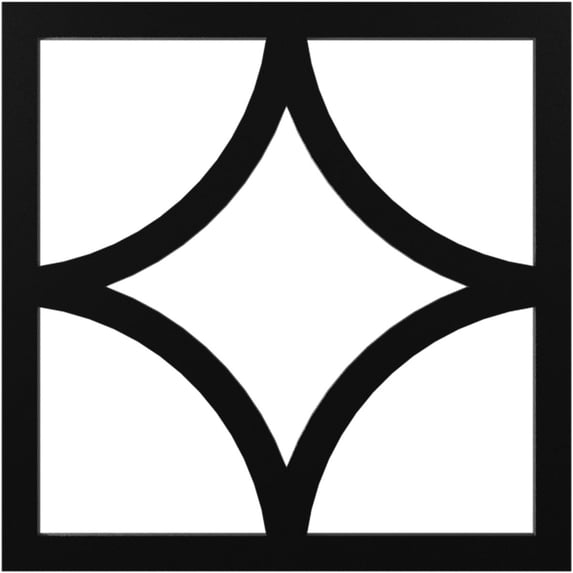 32"OD x 20 1/2"ID x 1"P Statesman Architectural Grade PVC Pierced Ceiling Medallion, Black