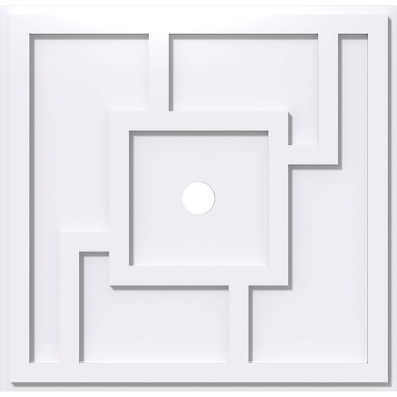 32"OD x 3"ID x 11"C x 1"P Knox Architectural Grade PVC Contemporary Ceiling Medallion