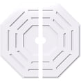 thumbnail image 1 of 32"OD x 3"ID x 12 3/4"C x 1"P Westin Architectural Grade PVC Contemporary Ceiling Medallion, Two Piece, 1 of 11
