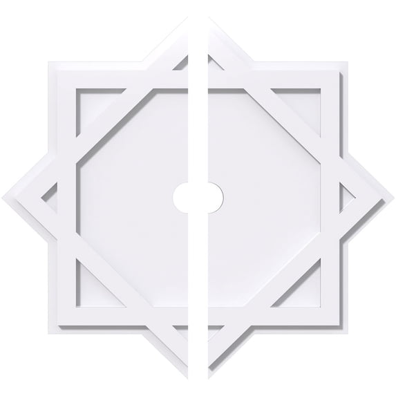 32"OD x 3"ID x 17 3/4"C x 1"P Axel Architectural Grade PVC Contemporary Ceiling Medallion, Two Piece