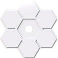 thumbnail image 1 of 32"OD x 4"ID x 11"C x 1"P Daisy Architectural Grade PVC Contemporary Ceiling Medallion, 1 of 11