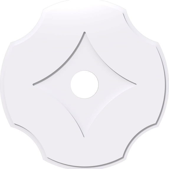32"OD x 5"ID x 11"C x 1"P Percival Architectural Grade PVC Contemporary Ceiling Medallion