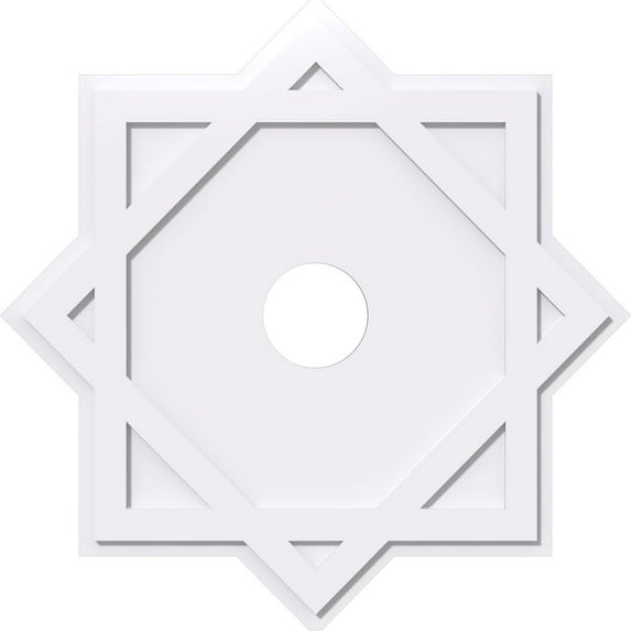 32"OD x 5"ID x 17 3/4"C x 1"P Axel Architectural Grade PVC Contemporary Ceiling Medallion