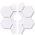 thumbnail image 1 of 32"OD x 6"ID x 11"C x 1"P Daisy Architectural Grade PVC Contemporary Ceiling Medallion, Two Piece, 1 of 11