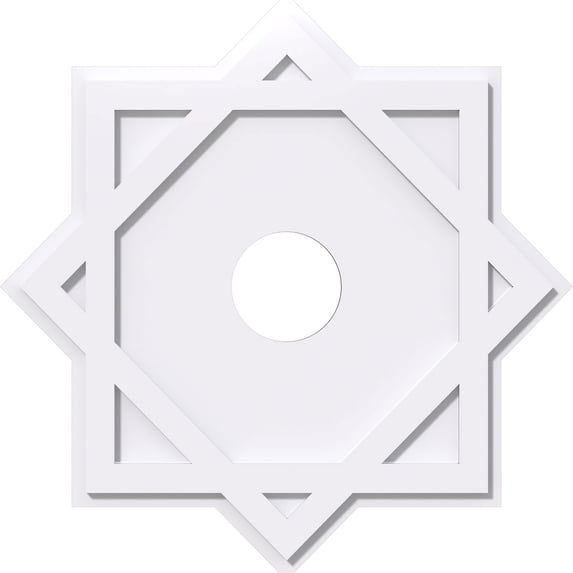32"OD x 6"ID x 17 3/4"C x 1"P Axel Architectural Grade PVC Contemporary Ceiling Medallion