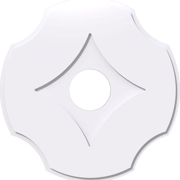 32"OD x 7"ID x 11"C x 1"P Percival Architectural Grade PVC Contemporary Ceiling Medallion