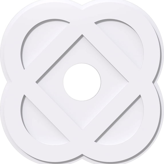 32"OD x 7"ID x 12 3/4"C x 1"P Charlotte Architectural Grade PVC Contemporary Ceiling Medallion