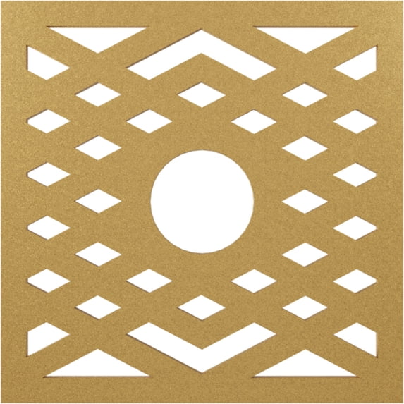 32"OD x 8 1/4"ID x 1"P Chevron Architectural Grade PVC Pierced Ceiling Medallion, Gold