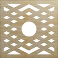 thumbnail image 1 of 32"OD x 8 1/4"ID x 3/8"T Chevron Wood Fretwork Pierced Ceiling Medallion, Hickory, 1 of 16