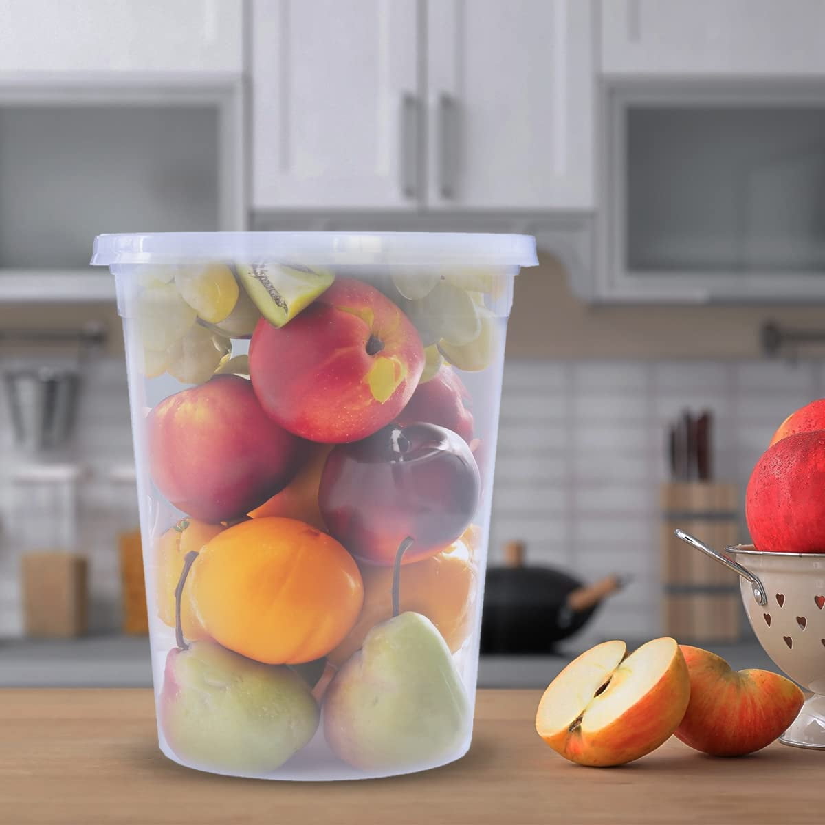 Clear 32 Oz BPA-Free Plastic Meal Prep Containers with Lids, 24-Pack