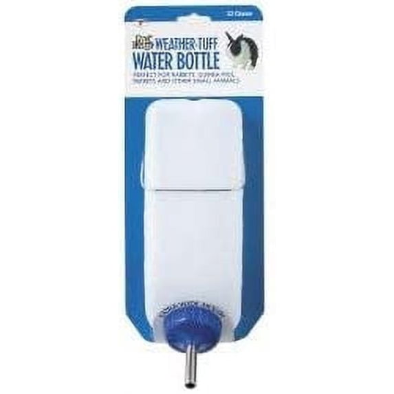 Pet Lodge Wide Mouth 32 fl oz Multicolor Polyethylene Cage Mounted Rabbit Water Bottle with Metal Hanger