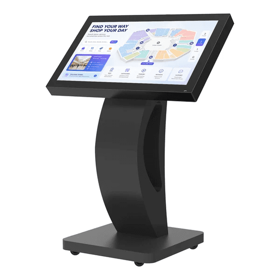 32" Outdoor Touch Screen Kiosk, 20-Point Capacitive Touch Screen, 2000 Nits High Brightness Interactive Display, IP66 Weatherproof Outdoor Digital Signage with Windows OS for Commercial Use