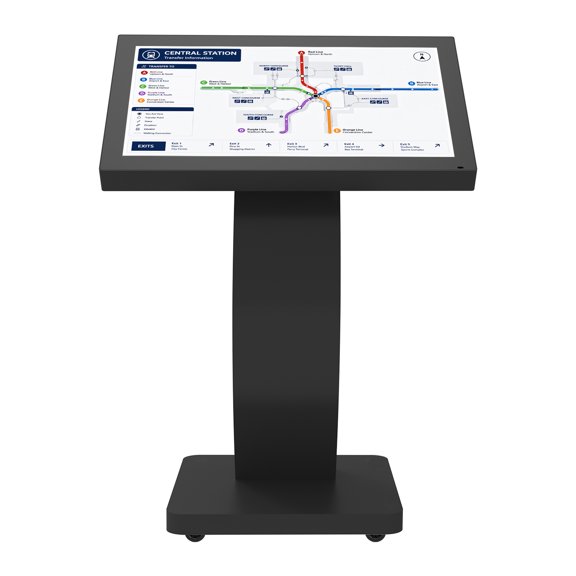 32" Outdoor Touch Screen Kiosk, 2000 Nits High Brightness Interactive Touch Display, IP66 Weatherproof Outdoor Digital Signage with Windows OS for Commercial Use