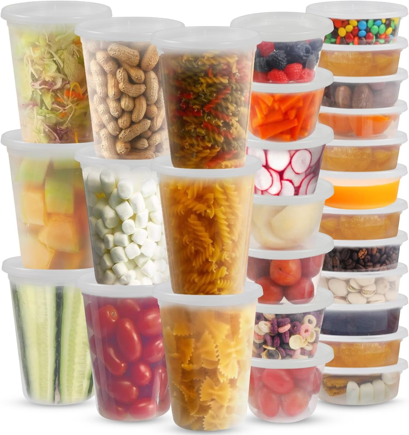 32 Oz, 240 Sets Deli Containers with Airtight Lids, BPA Heavyweight ...