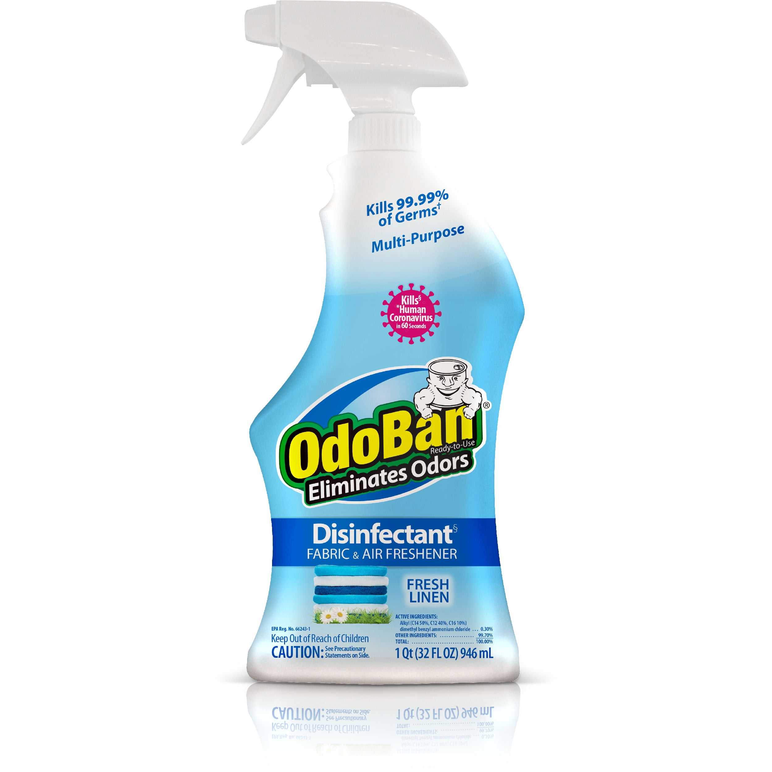 32 Oz. Disinfectant Fabric and Air Freshener Spray Fresh Linen Scent