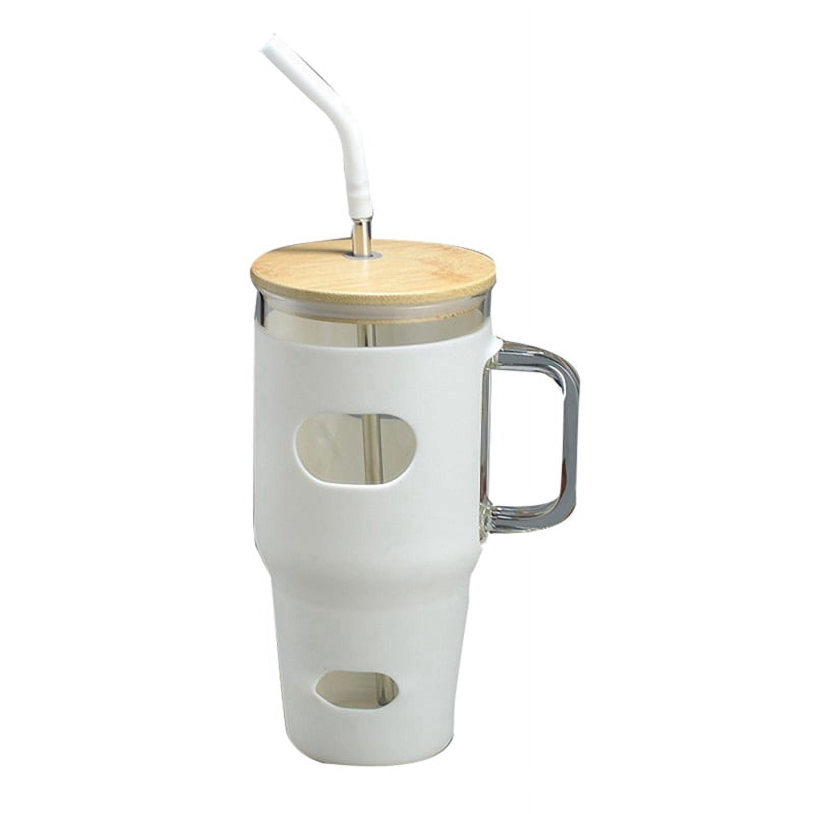 32 Oz Glass with Lid and Straw, Glass Water Bottles with Handle, Glass ...