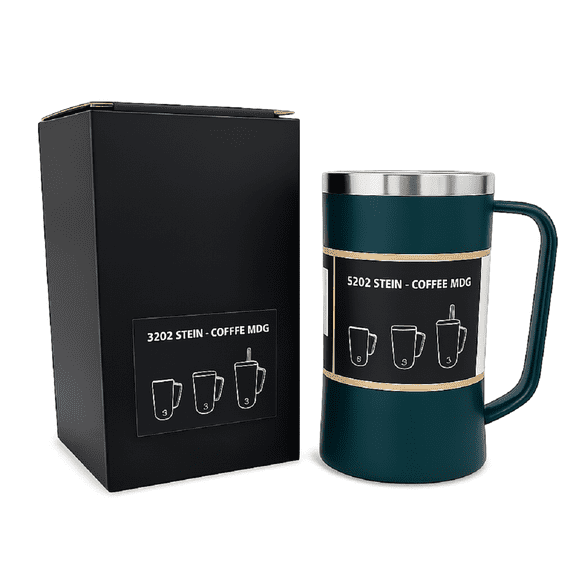 32 Oz Insulated Stainless Steel Turquoise Coffee Mug