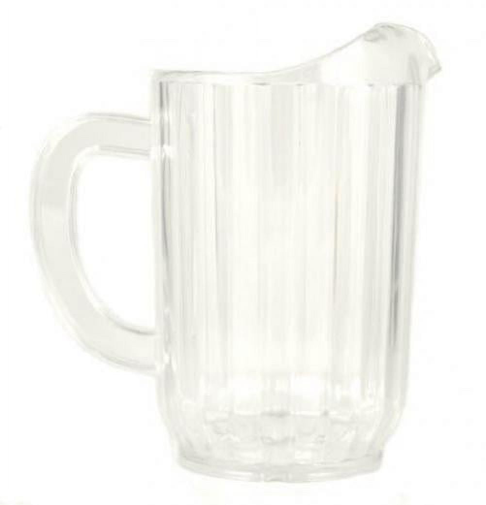 Service Ideas MWP33RB 3.3 Liter Clear Plastic Pitcher with Lid & Ice Tube -  Win Depot
