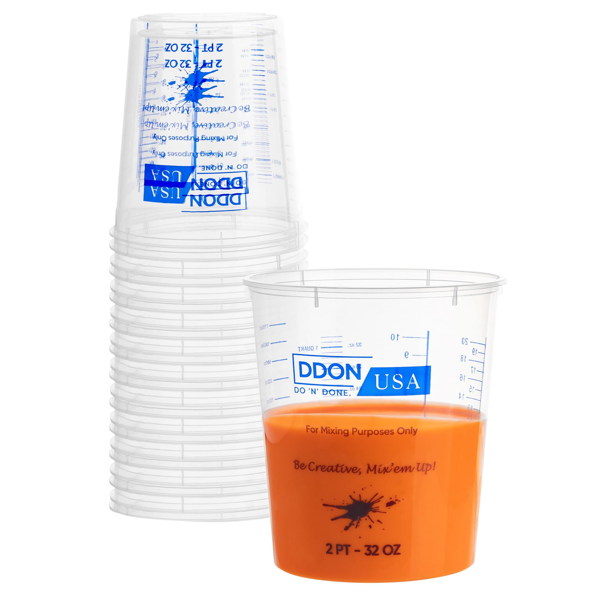 32 Oz Paint Mixing Cups Pack of 10 Disposable Measuring Cups Epoxy Mixing Cups Use for