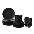 thumbnail image 1 of 32 PC Dinnerware Dish Set for 8 Person | Mugs, Salad and Dinner Plates and Bowls Sets, Dishes with Highly Chip and Crack Resistant, Dishwasher and Microwave Safe, Black, 1 of 8