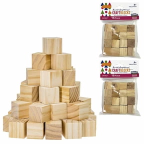 32 Inch Blocks Unfinished Wood Blocks and Circles for Crafts and DIY Projects