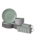 thumbnail image 1 of 32 PC Spin Wash Dinnerware Dish Set for 8 Person | Mugs, Salad and Dinner Plates and Bowls Sets, Dishes with Highly Chip and Crack Resistant, Dishwasher and Microwave Safe, Green, 1 of 8