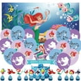 thumbnail image 1 of 32 PCS For Ariel Cartoon Party Supplies Set,Includes 12 Cupcake Toppers,and 5*3ft Birthday Backdrop,,Cake Topper 18 Balloon Party Decoration for Birthday Celebratory, 1 of 7