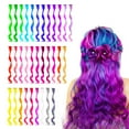 thumbnail image 1 of 32 PCS Clip in Colored Hair Extensions for Kids, 20 Inches Rainbow Long Straight Hairpieces Synthetic, Hair Extensions-Pretty Gift for Cosplay Dress Up Fashion Party Birthday（32 Colors), 1 of 9