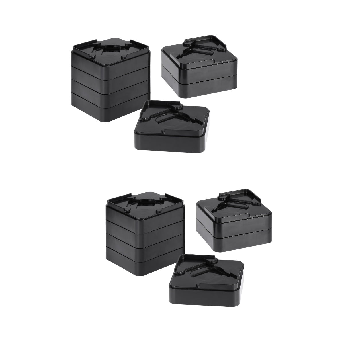 32 PCS Furniture Risers Anti Adjustable Bed Risers Square to Castor