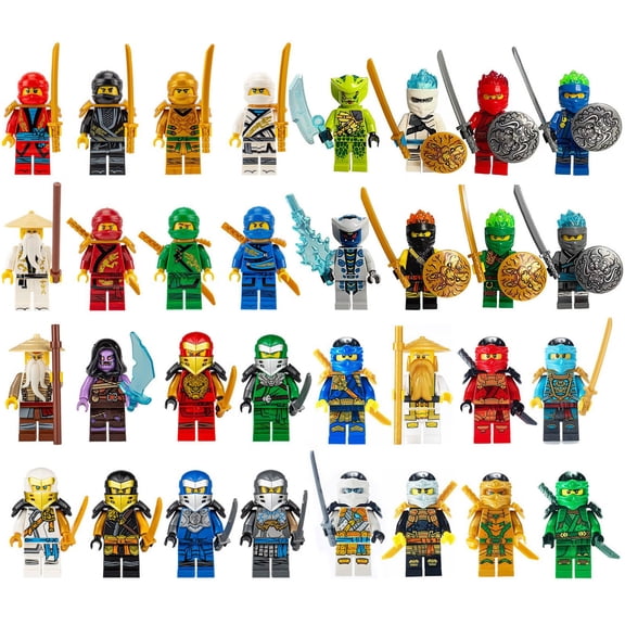 32 PCS Minifigures Set Ninja Movies Building Blocks, Creative Puzzle Toys for Children Christmas Gift Birthday Present