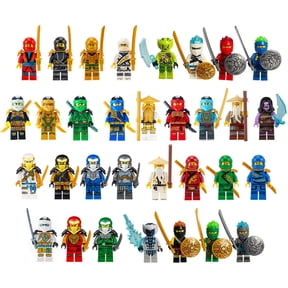 32 PCS Ninja Minifigures Interlocking Block Building Set, Creative Puzzle Toys for Children Christmas Gift Birthday Present